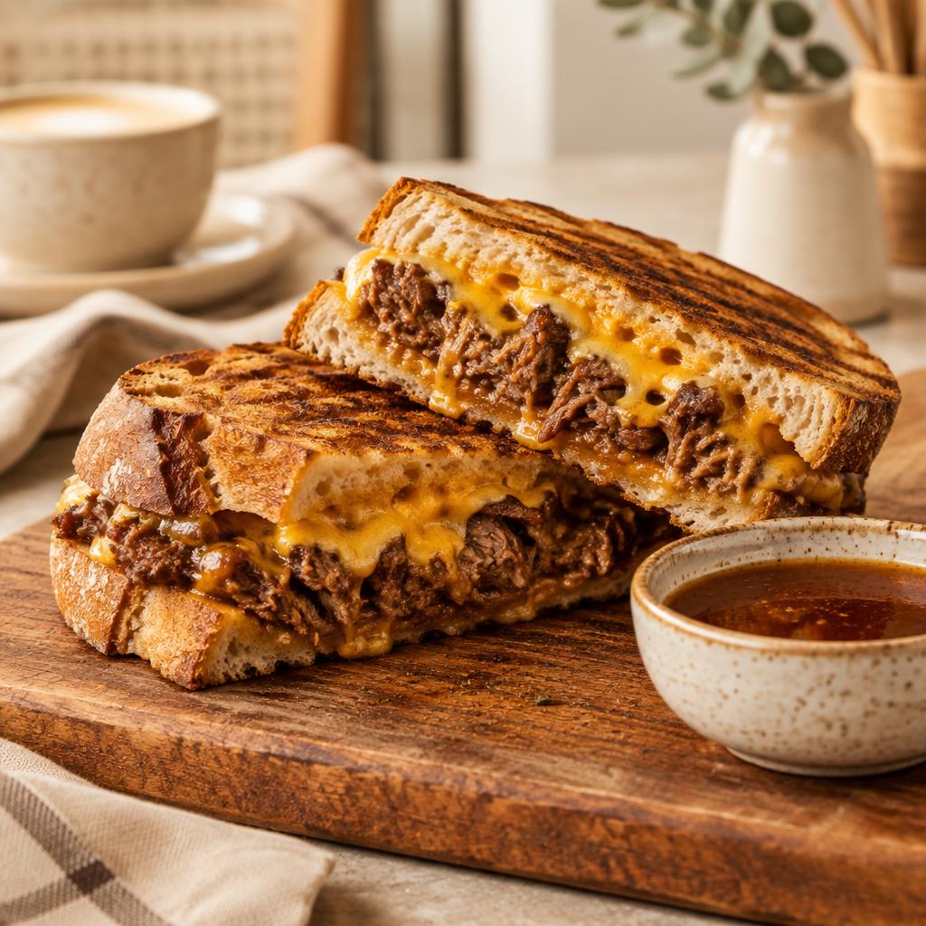 Panini de Carne com Cheddar